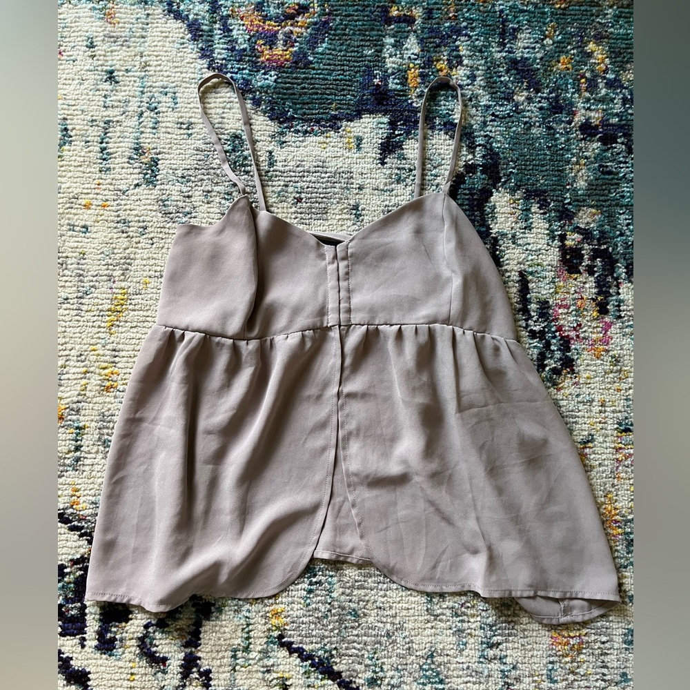 Semi sheer flowy tank